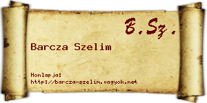 Barcza Szelim névjegykártya
